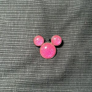 Pink Glitter Bubble Mickey Disney trading pin